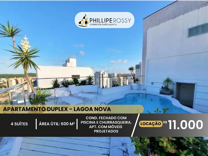 Foto 1 de Apartamento com 4 Quartos para alugar, 600m² em Lagoa Nova, Natal