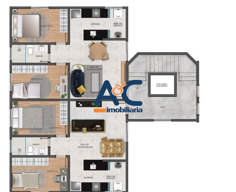 Foto 1 de Apartamento com 2 Quartos à venda, 48m² em Asteca São Benedito, Santa Luzia