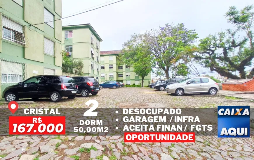 Foto 1 de Apartamento com 2 Quartos à venda, 50m² em Cristal, Porto Alegre