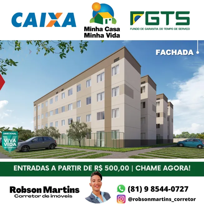 Foto 1 de Apartamento com 2 Quartos à venda, 36m² em Tiúma, São Lourenço da Mata