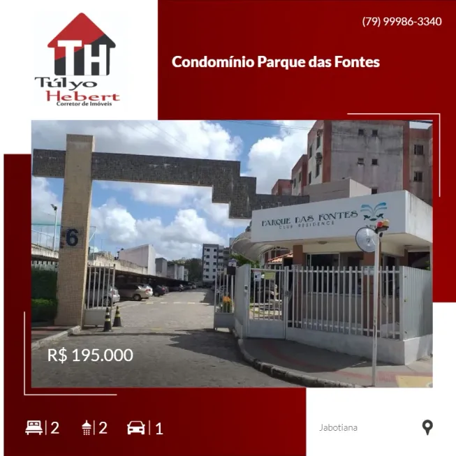 Foto 1 de Apartamento com 2 Quartos à venda, 60m² em Jabotiana, Aracaju