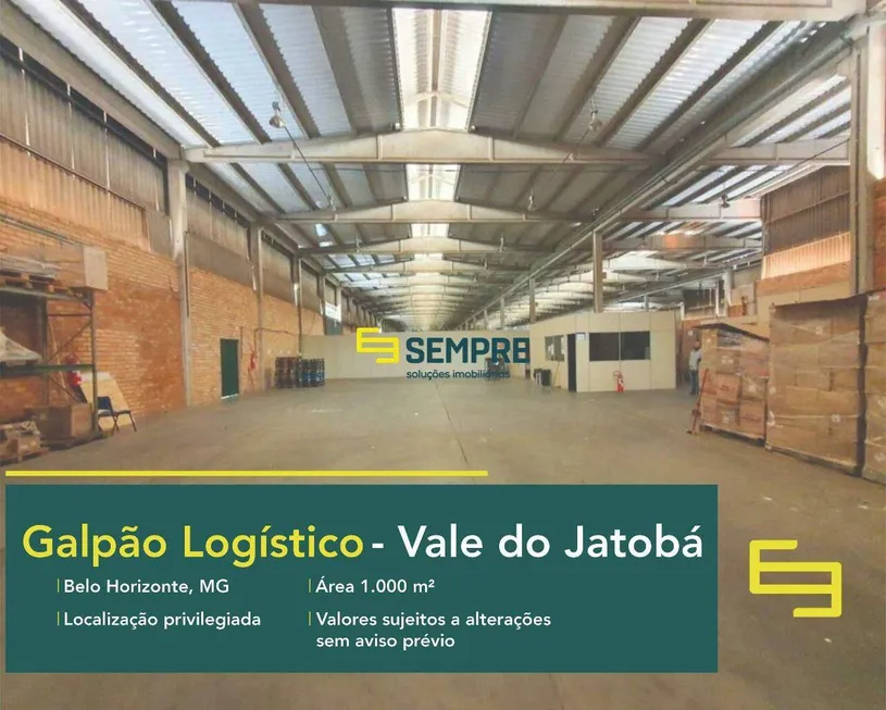 Foto 1 de Galpão/Depósito/Armazém para alugar, 1000m² em Distrito Industrial Vale do Jatobá, Belo Horizonte
