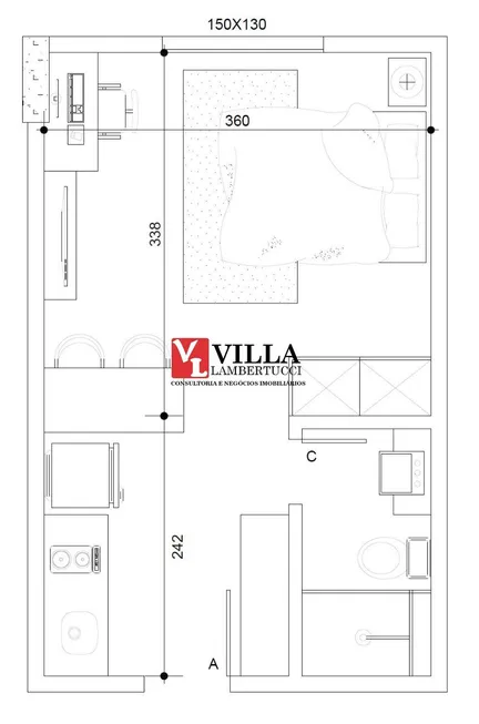 Foto 1 de Flat com 1 Quarto à venda, 23m² em Buritis, Belo Horizonte