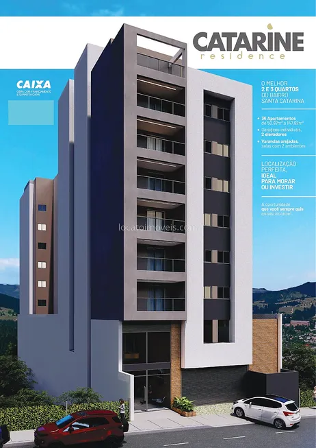 Foto 1 de Apartamento com 3 Quartos à venda, 74m² em Santa Catarina, Juiz de Fora