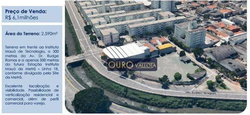 Foto 1 de Lote/Terreno à venda, 2590m² em Rudge Ramos, São Bernardo do Campo