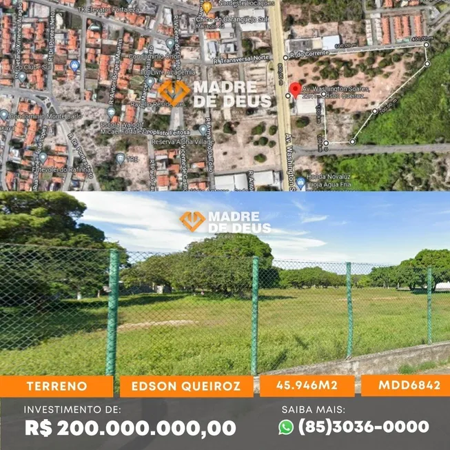Foto 1 de Lote/Terreno à venda, 45946m² em Edson Queiroz, Fortaleza