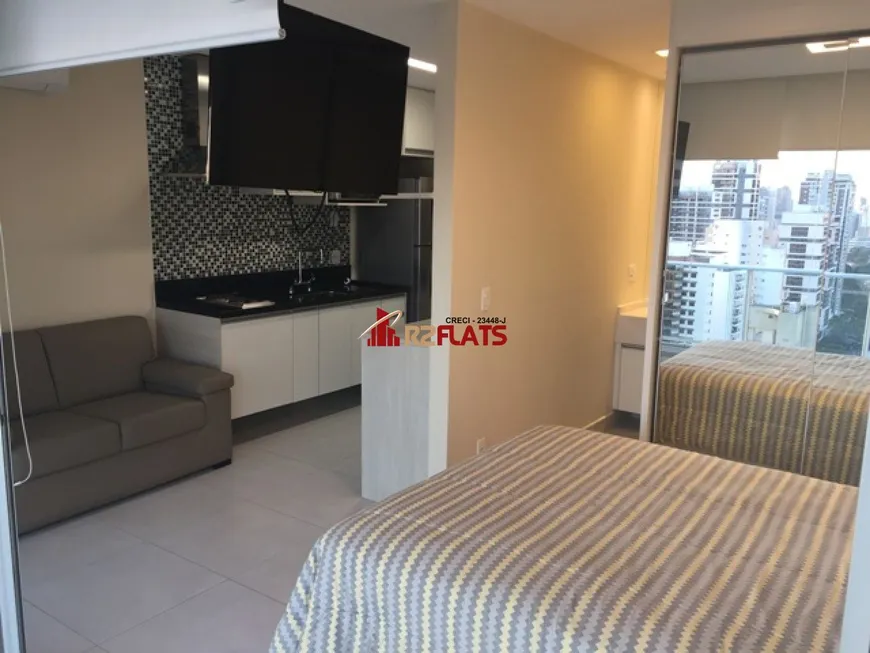 Foto 1 de Flat com 1 Quarto para alugar, 38m² em Brooklin, São Paulo