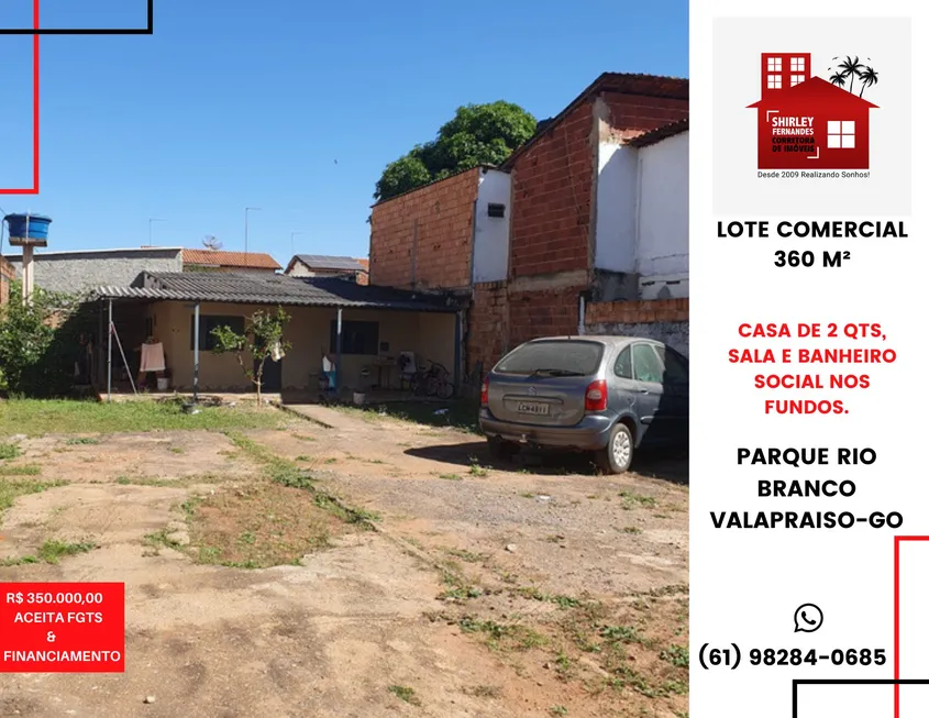 Foto 1 de Lote/Terreno com 1 Quarto à venda, 360m² em Parque Rio Branco, Valparaíso de Goiás