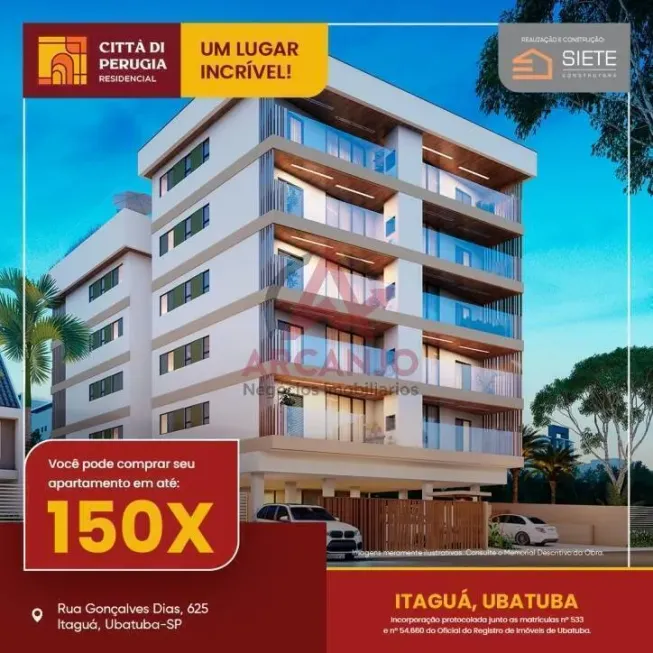 Foto 1 de Apartamento com 2 Quartos à venda, 70m² em Itaguá, Ubatuba