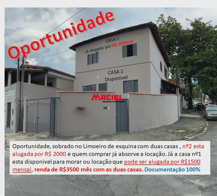 Foto 1 de Casa com 2 Quartos à venda, 70m² em Jardim Limoeiro, São José dos Campos