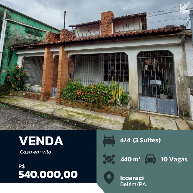 Foto 1 de Casa com 4 Quartos à venda, 440m² em Agulha Icoaraci, Belém