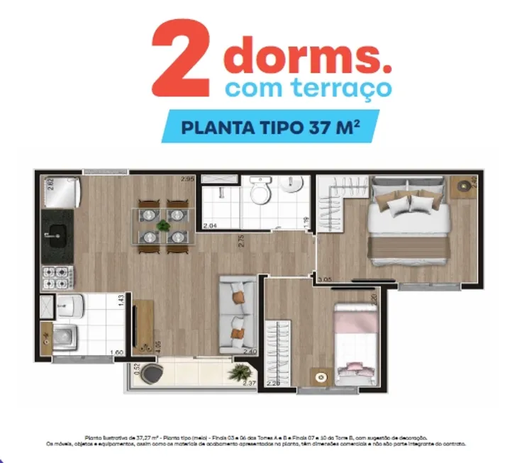 Foto 1 de Apartamento com 2 Quartos à venda, 37m² em Interlagos, São Paulo