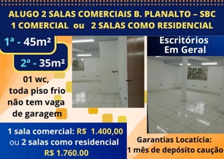 Foto 1 de Ponto Comercial para alugar, 45m² em Planalto, São Bernardo do Campo