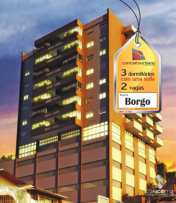 Foto 1 de Apartamento com 3 Quartos à venda, 136m² em Borgo, Bento Gonçalves