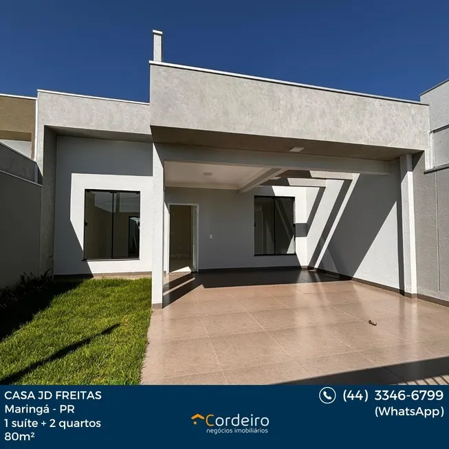 Foto 1 de Casa com 3 Quartos à venda, 80m² em Jardim Freitas, Maringá