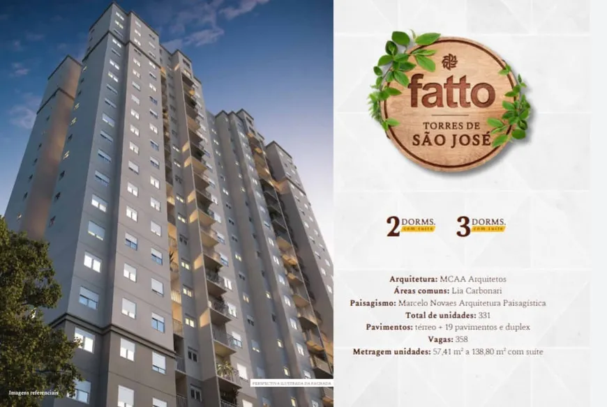 Foto 1 de Apartamento com 2 Quartos à venda, 57m² em JARDIM TORRES SAO JOSE, Jundiaí