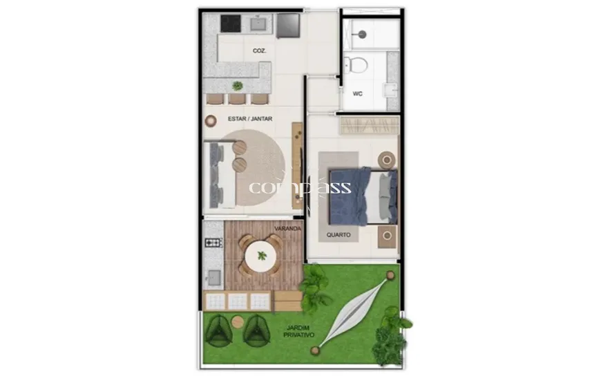 Foto 1 de Apartamento com 1 Quarto à venda, 59m² em Centro, Tamandare