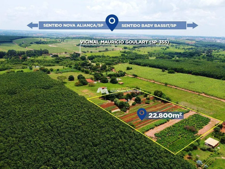 Foto 1 de Lote/Terreno à venda, 22800m² em Zona Rural, Bady Bassitt