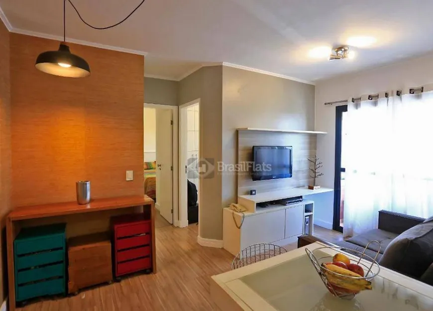 Foto 1 de Flat com 1 Quarto para alugar, 45m² em Brooklin, São Paulo