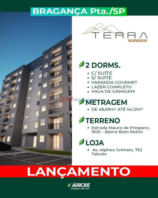 Foto 1 de Apartamento com 2 Quartos à venda, 48m² em Residencial das Ilhas, Bragança Paulista