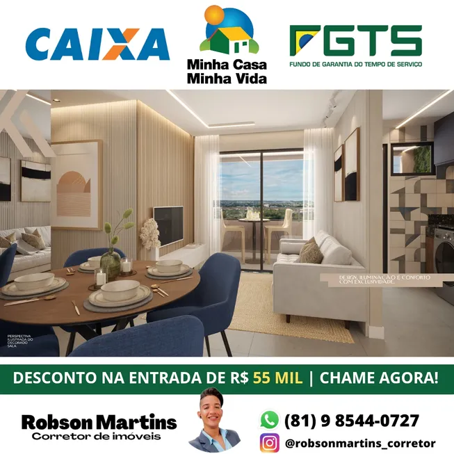 Foto 1 de Apartamento com 3 Quartos à venda, 61m² em Aflitos, Recife