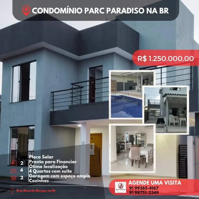 Foto 1 de Casa de Condomínio com 4 Quartos à venda, 325m² em Guanabara, Ananindeua