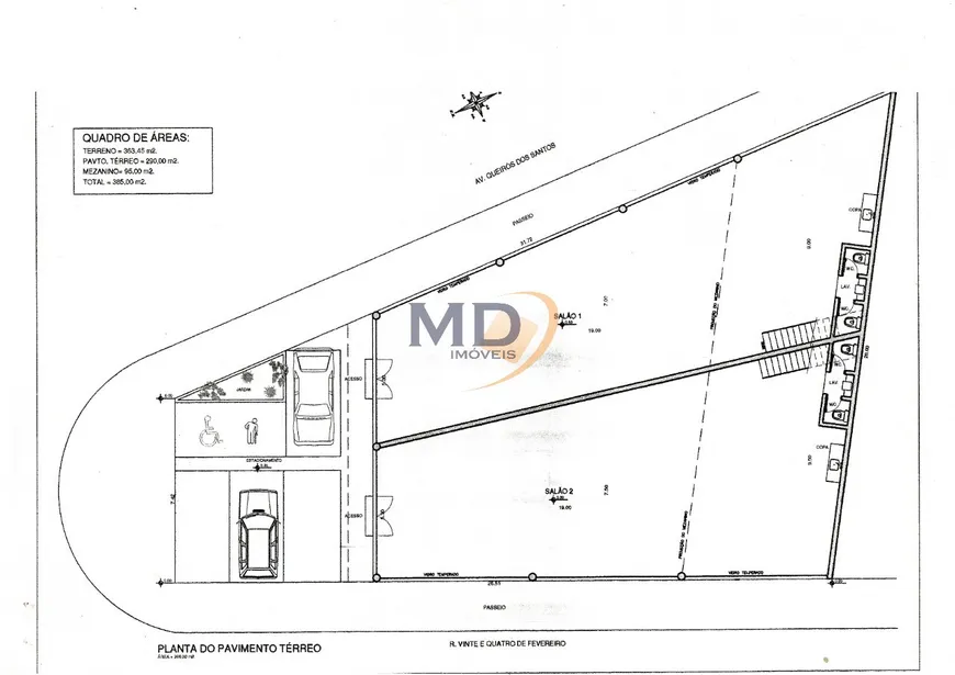 Foto 1 de Lote/Terreno à venda, 363m² em Casa Branca, Santo André