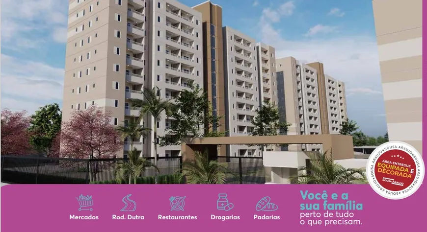 Foto 1 de Apartamento com 2 Quartos à venda, 49m² em Jardim Gurilândia, Taubaté