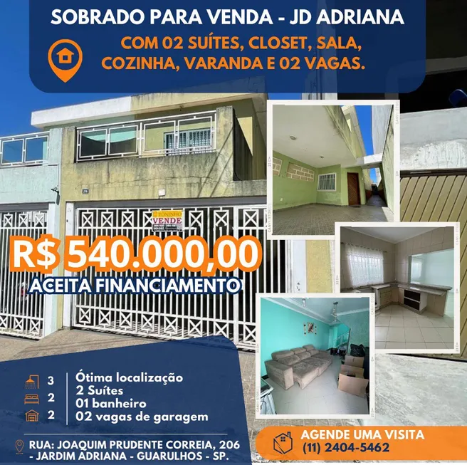 Foto 1 de Sobrado com 2 Quartos à venda, 125m² em Jardim Adriana, Guarulhos