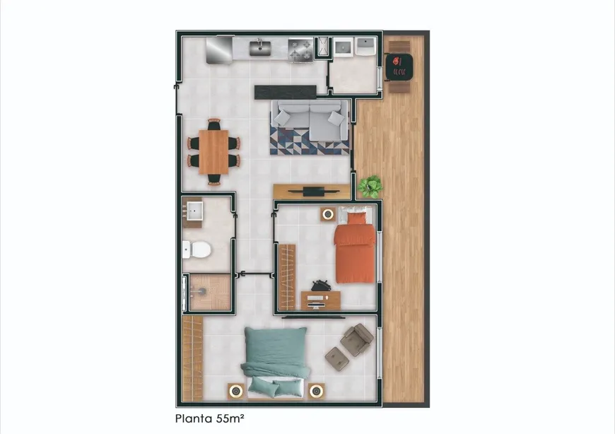 Foto 1 de Apartamento com 2 Quartos à venda, 40m² em Penha, São Paulo