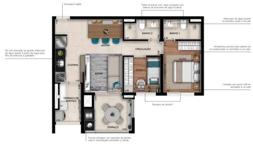 Foto 1 de Apartamento com 2 Quartos à venda, 64m² em Parada Inglesa, São Paulo