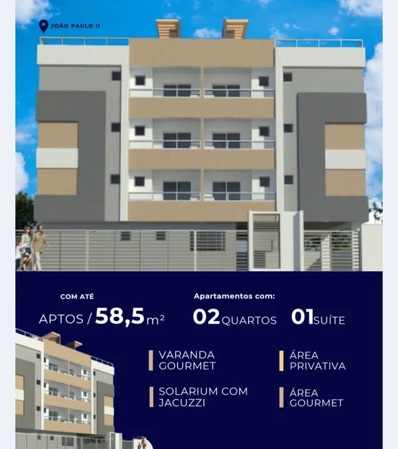 Foto 1 de Apartamento com 2 Quartos à venda, 52m² em João Paulo II, João Pessoa