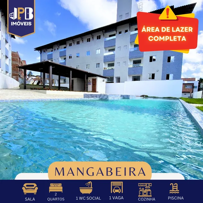 Foto 1 de Apartamento com 2 Quartos à venda, 47m² em Mangabeira, João Pessoa