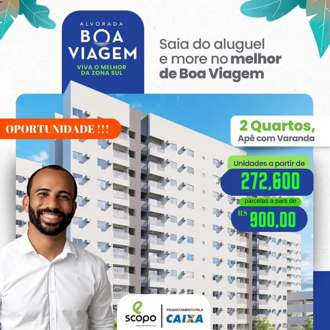 Foto 1 de Apartamento com 2 Quartos à venda, 44m² em Boa Viagem, Recife