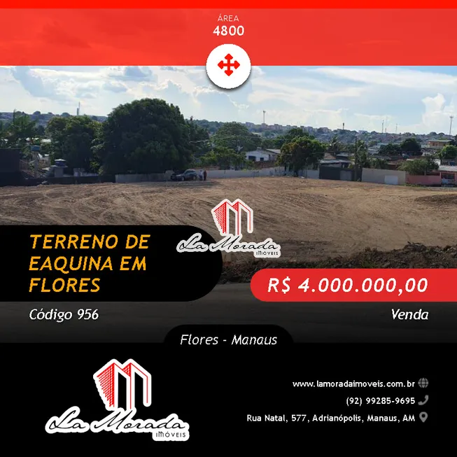 Foto 1 de Lote/Terreno à venda, 4800m² em Flores, Manaus