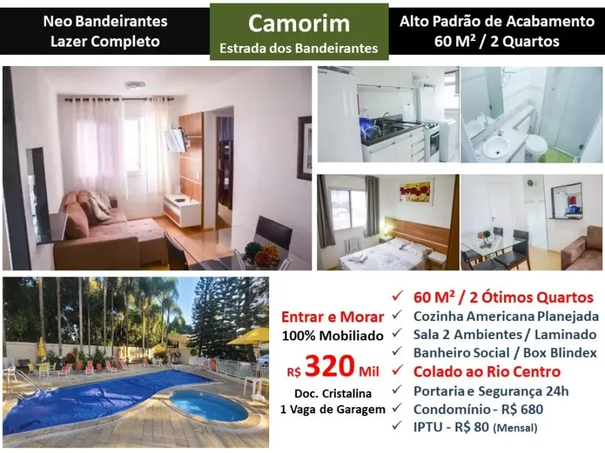 Foto 1 de Apartamento com 2 Quartos à venda, 60m² em Camorim, Rio de Janeiro