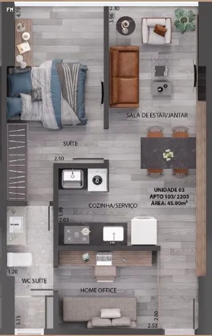 Foto 1 de Apartamento com 1 Quarto à venda, 45m² em Miramar, João Pessoa