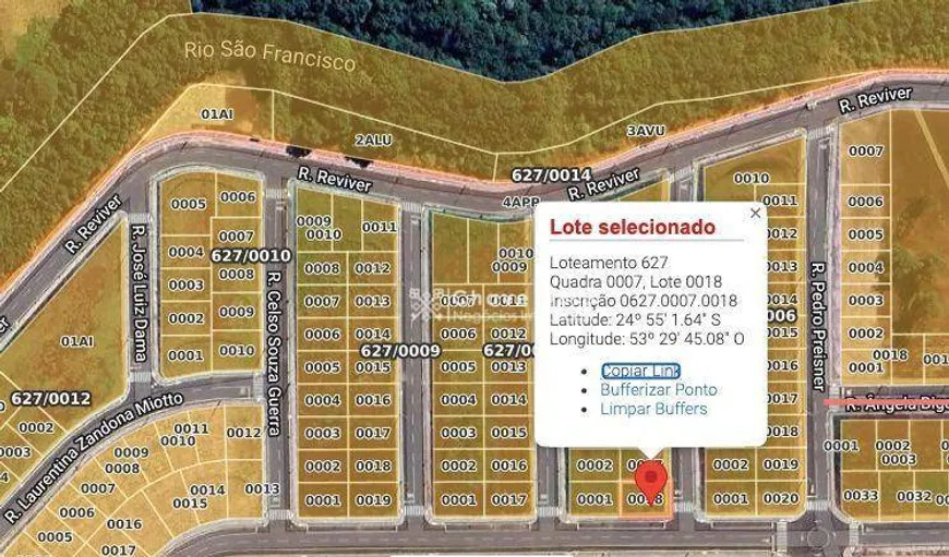 Foto 1 de Lote/Terreno à venda, 323m² em Recanto Tropical, Cascavel