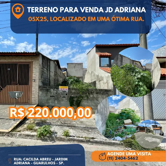 Foto 1 de Lote/Terreno à venda, 125m² em Jardim Adriana, Guarulhos