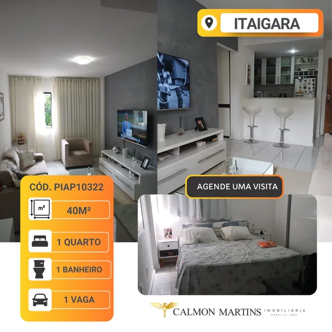 Foto 1 de Apartamento com 1 Quarto à venda, 40m² em Itaigara, Salvador