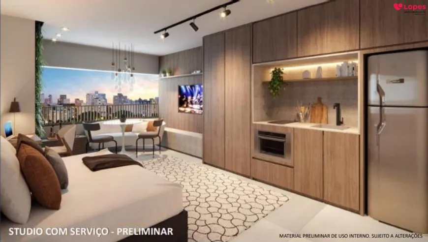 Foto 1 de Apartamento com 1 Quarto à venda, 25m² em Campo Belo, São Paulo