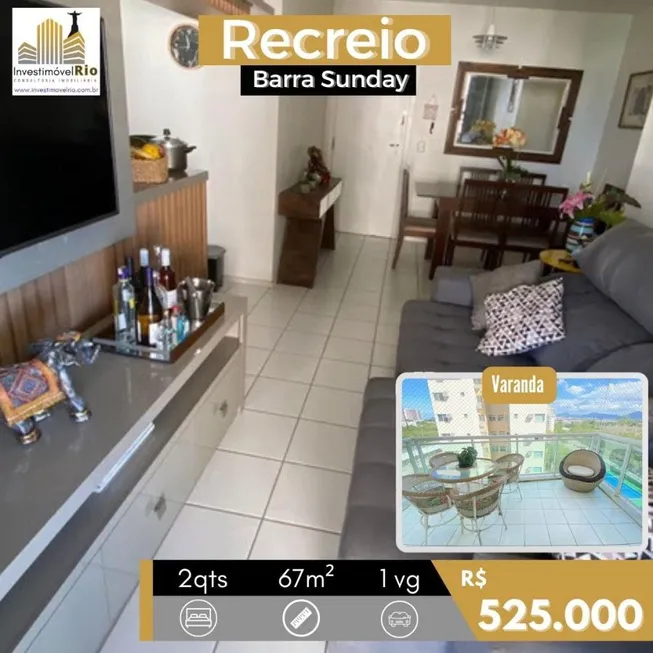 Foto 1 de Apartamento com 2 Quartos à venda, 67m² em Recreio Dos Bandeirantes, Rio de Janeiro