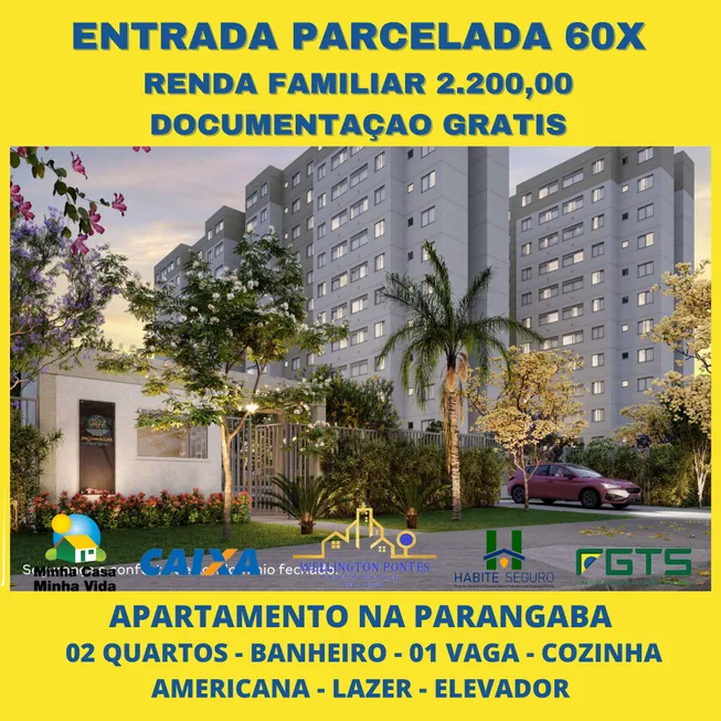 Foto 1 de Apartamento com 2 Quartos à venda, 45m² em Parangaba, Fortaleza