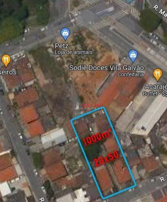 Foto 1 de Lote/Terreno à venda, 1000m² em Vila Galvão, Guarulhos