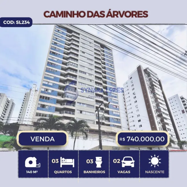 Foto 1 de Apartamento com 4 Quartos à venda, 140m² em Caminho Das Árvores, Salvador