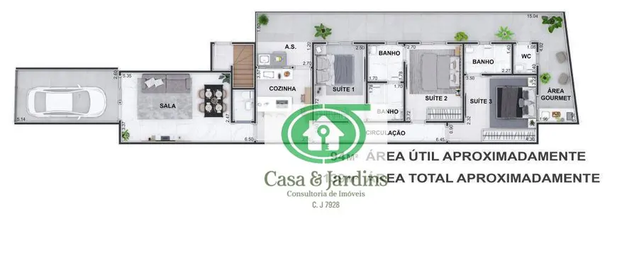 Foto 1 de Casa com 3 Quartos à venda, 94m² em Ponta da Praia, Santos