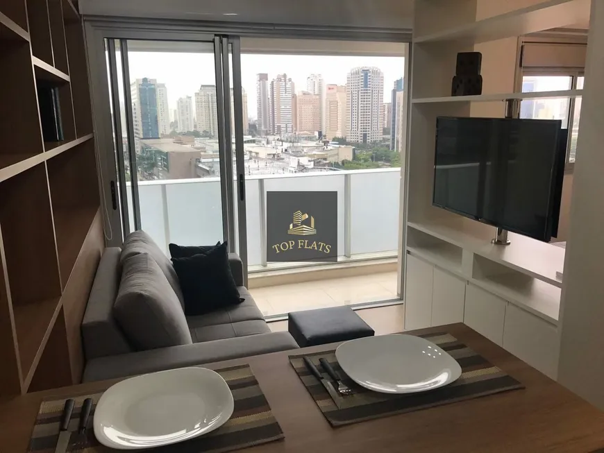 Foto 1 de Flat com 1 Quarto para alugar, 50m² em Brooklin, São Paulo