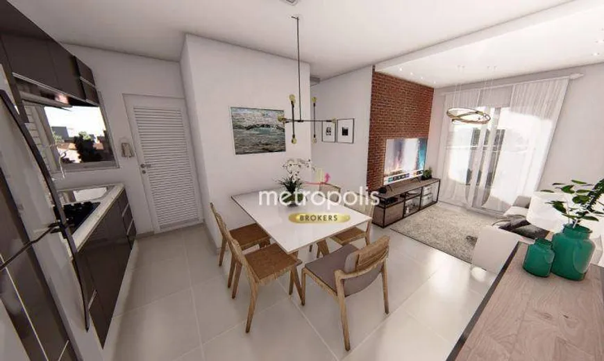 Foto 1 de Apartamento com 1 Quarto à venda, 54m² em Vila Alzira, Santo André