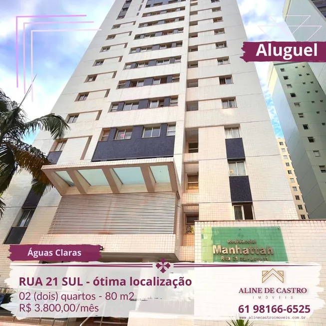 Foto 1 de Apartamento com 2 Quartos para alugar, 80m² em Aguas Claras, Brasília
