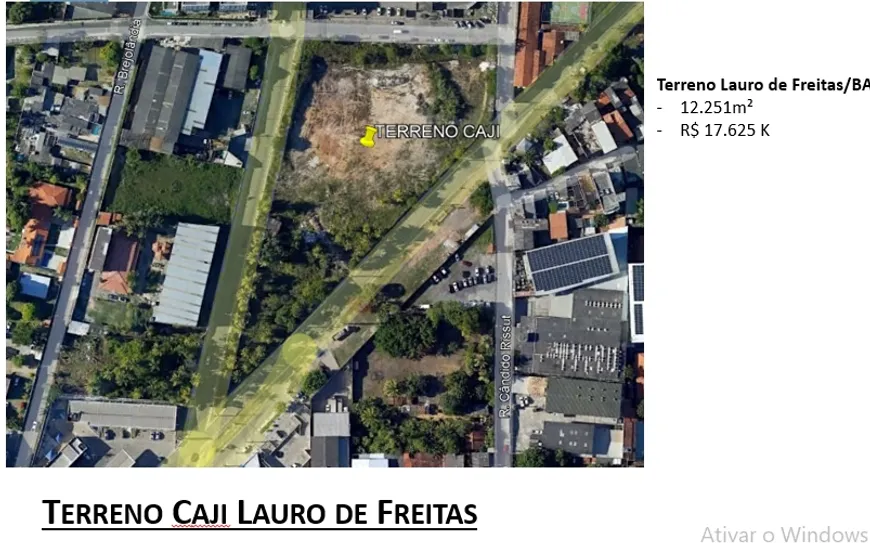 Foto 1 de Lote/Terreno à venda, 12251m² em Recreio Ipitanga, Lauro de Freitas